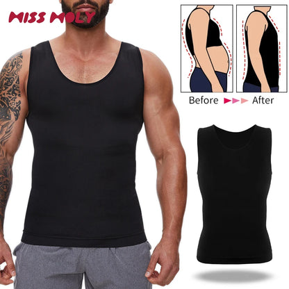 Flat Stomach Compression Shirts Men
