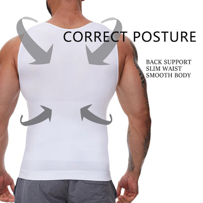 Flat Stomach Compression Shirts Men